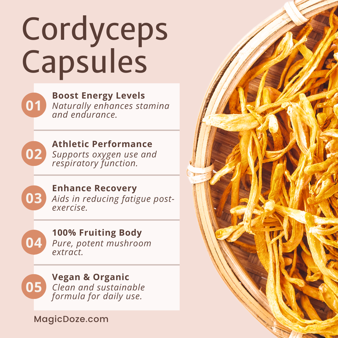 Cordyceps Mushroom Capsules - Vitalize by Magic Doze™