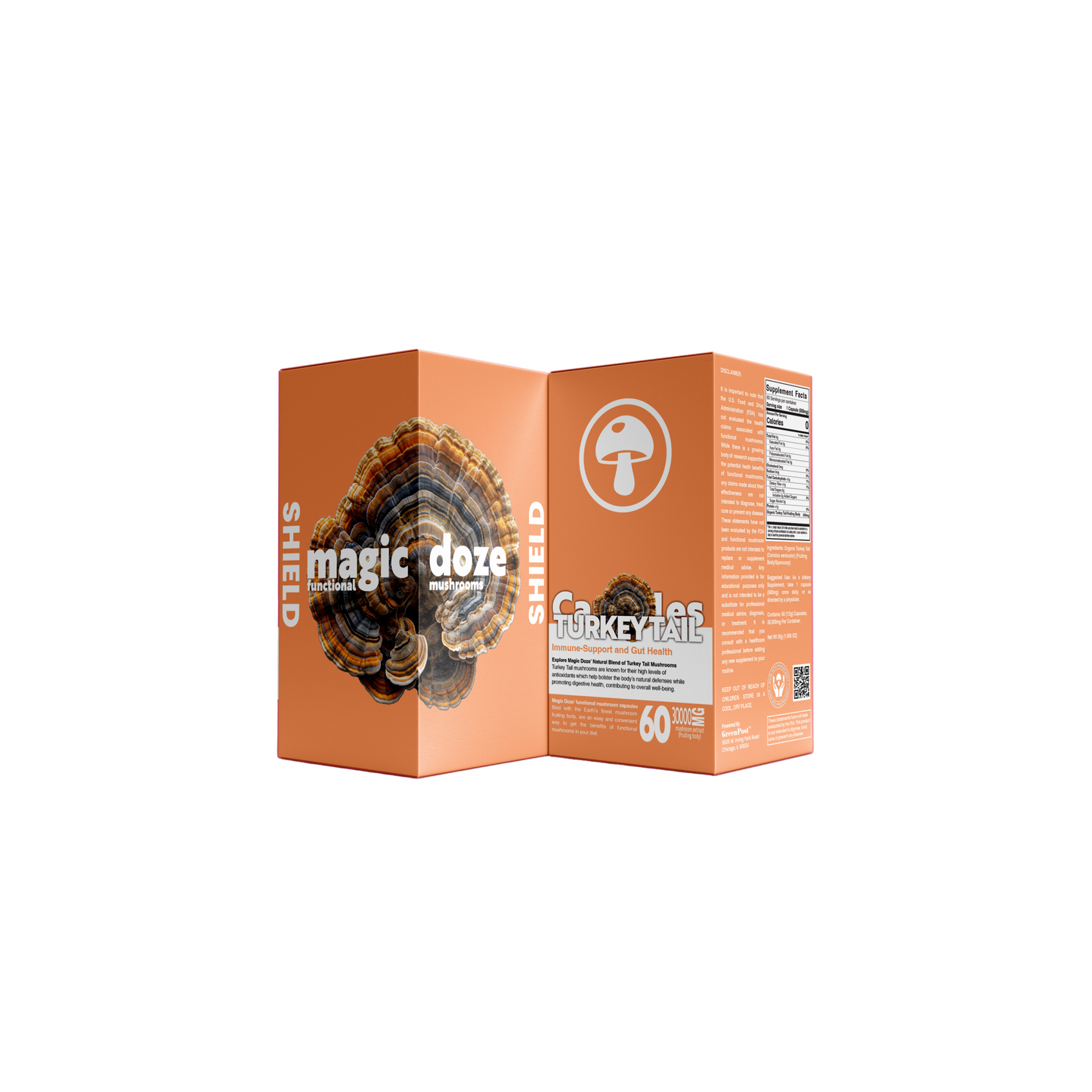 Turkey Tail Mushroom Capsules - Shield