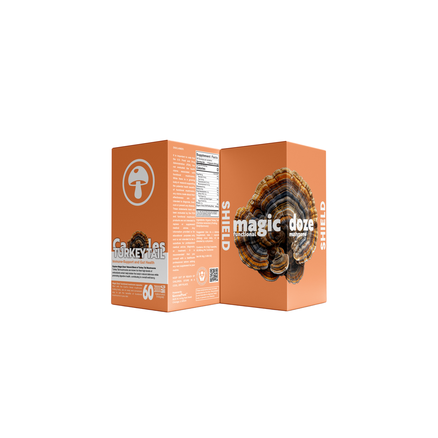 Turkey Tail Mushroom Capsules - Shield