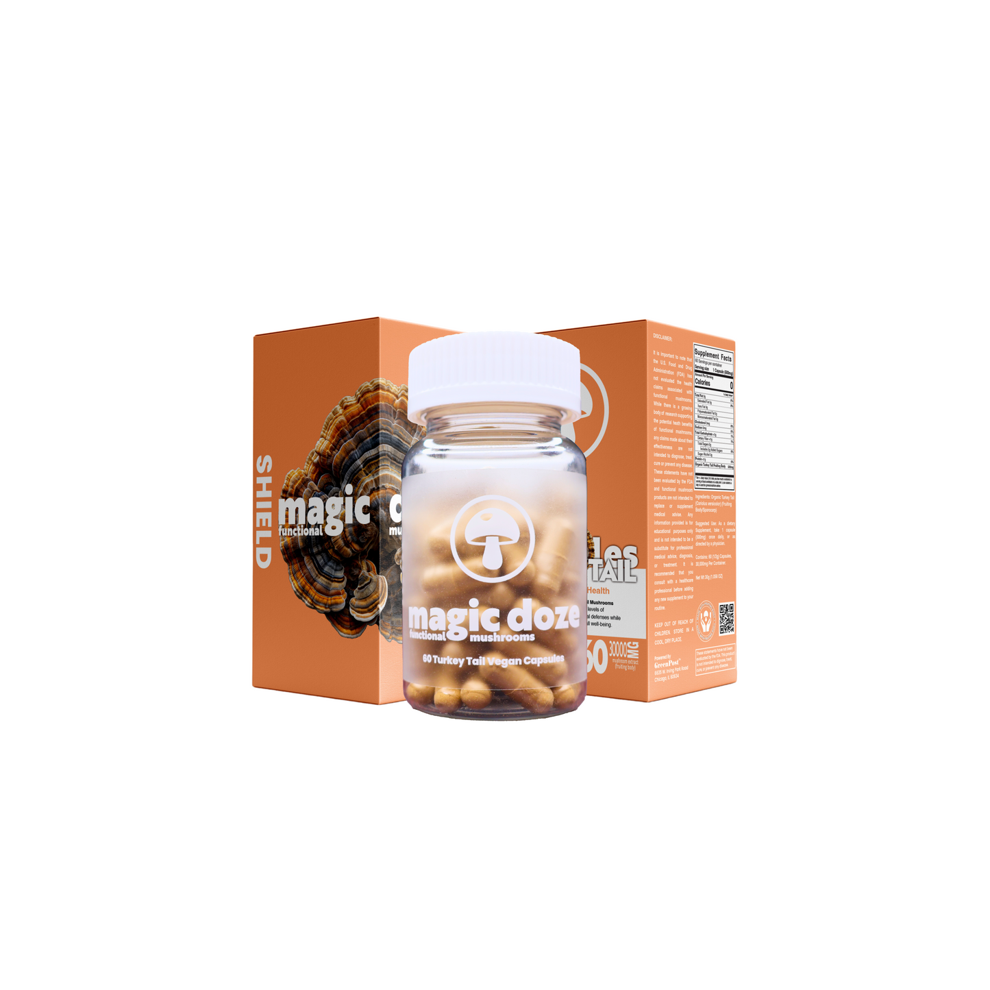 Turkey Tail Mushroom Capsules - Shield