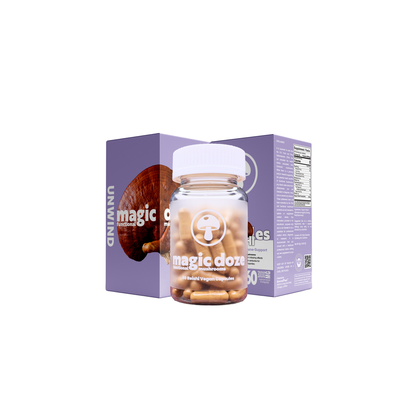 Reishi Mushroom Capsules - Unwind