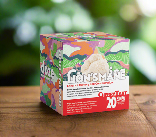 Lion's Mane Mushroom Gummies (Cherry Tart) - Magic Doze